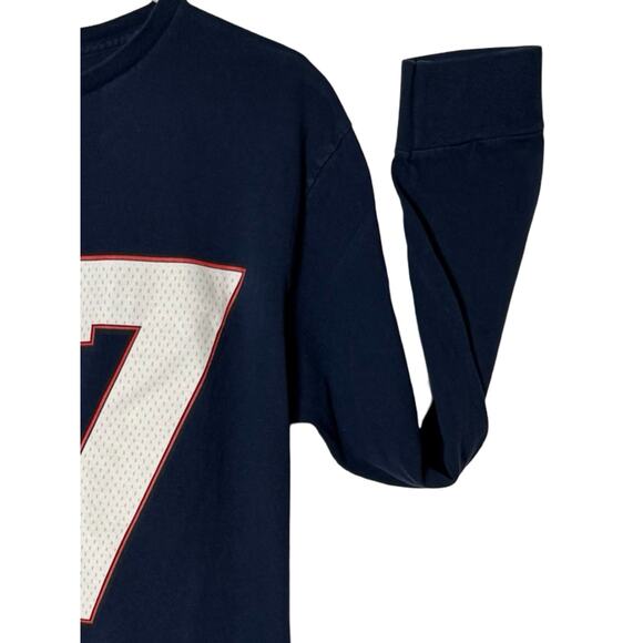 Gronkowski NFL Cotton Shirt Mens Size Large Blue New England Patriots Pullover - Picture 5 of 8